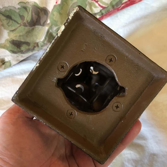 Vintage Candle TwinkleLight Cast Iron Church Steeple Hanging Decoration OldWorld - Picture 12 of 16